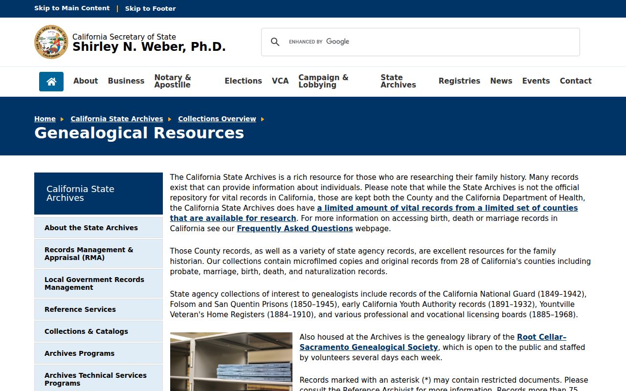 California State Archives resources for historic Santa Cruz County voter records research